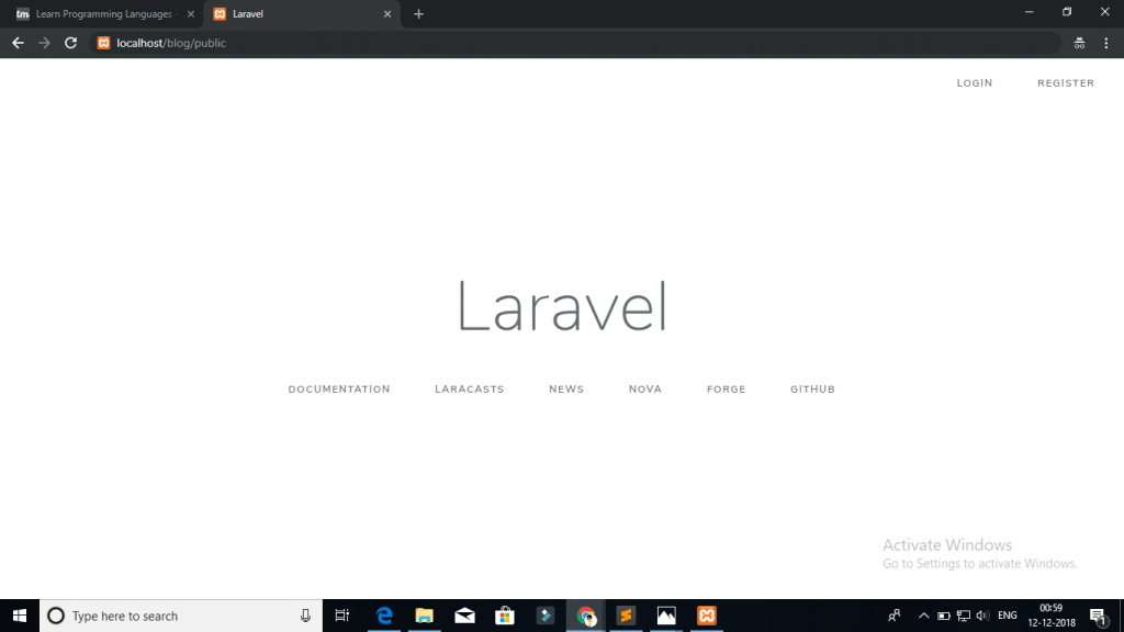Laravel Installed